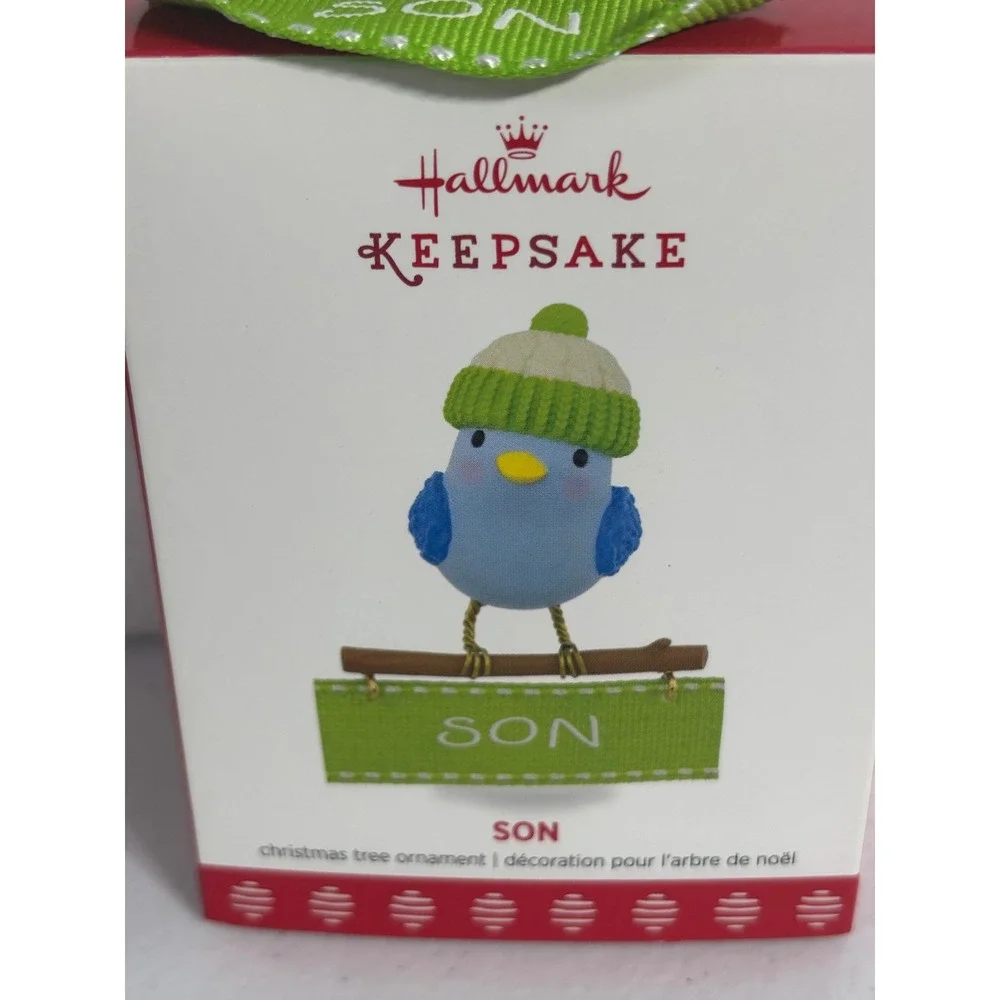 Hallmark Keepsake Ornament 2017 Son Blue‎ Bird Winter Hat Christmas Tree